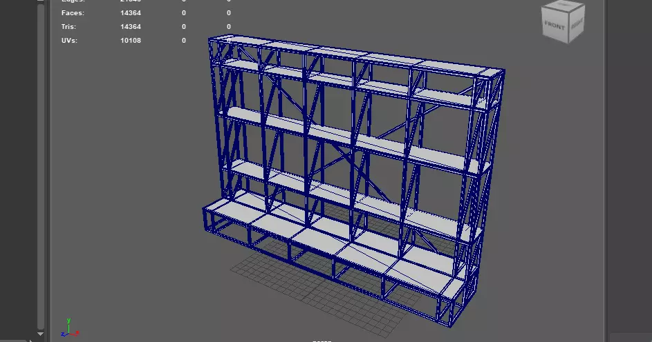 Scaffolding frame 3D model_13