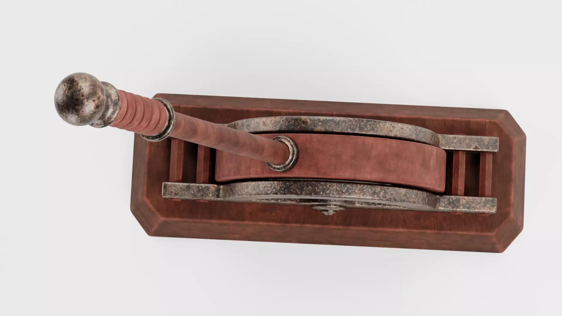 Rusty Lever - Rigged Low-poly 3D model_7