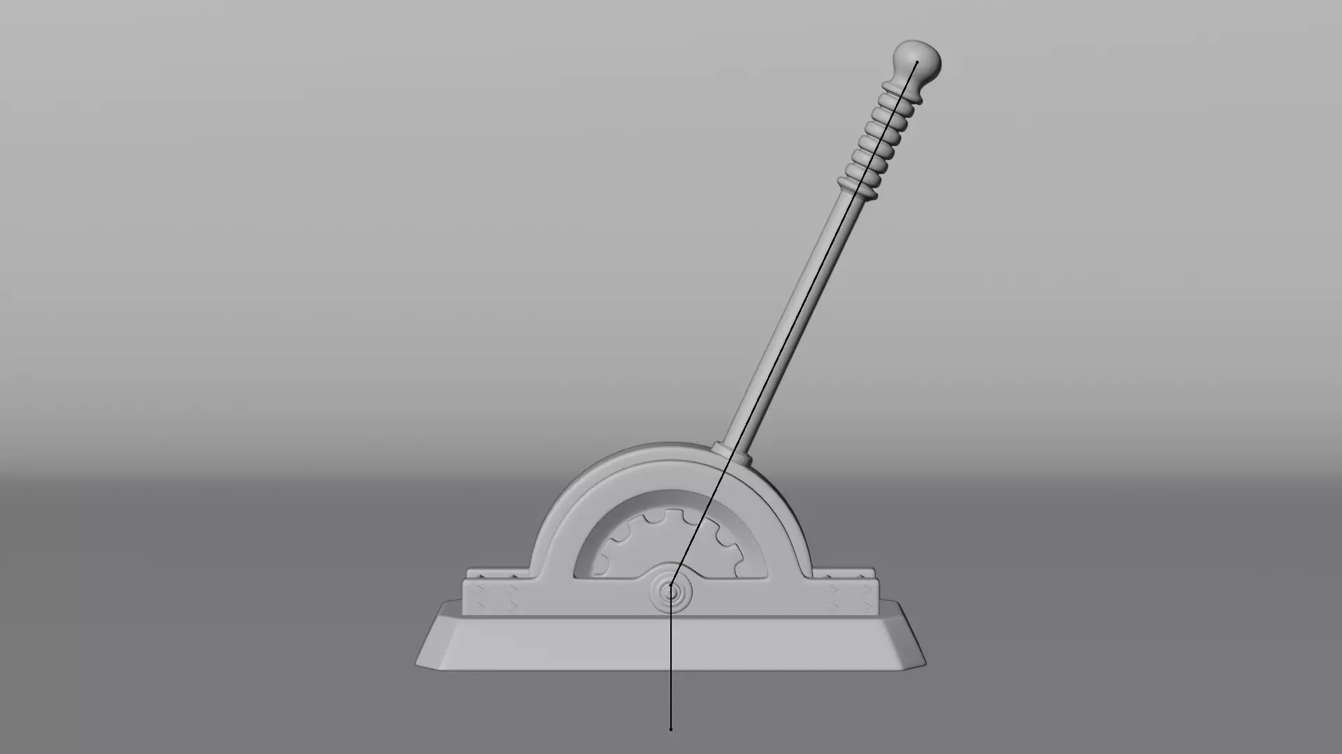Rusty Lever - Rigged Low-poly 3D model_1