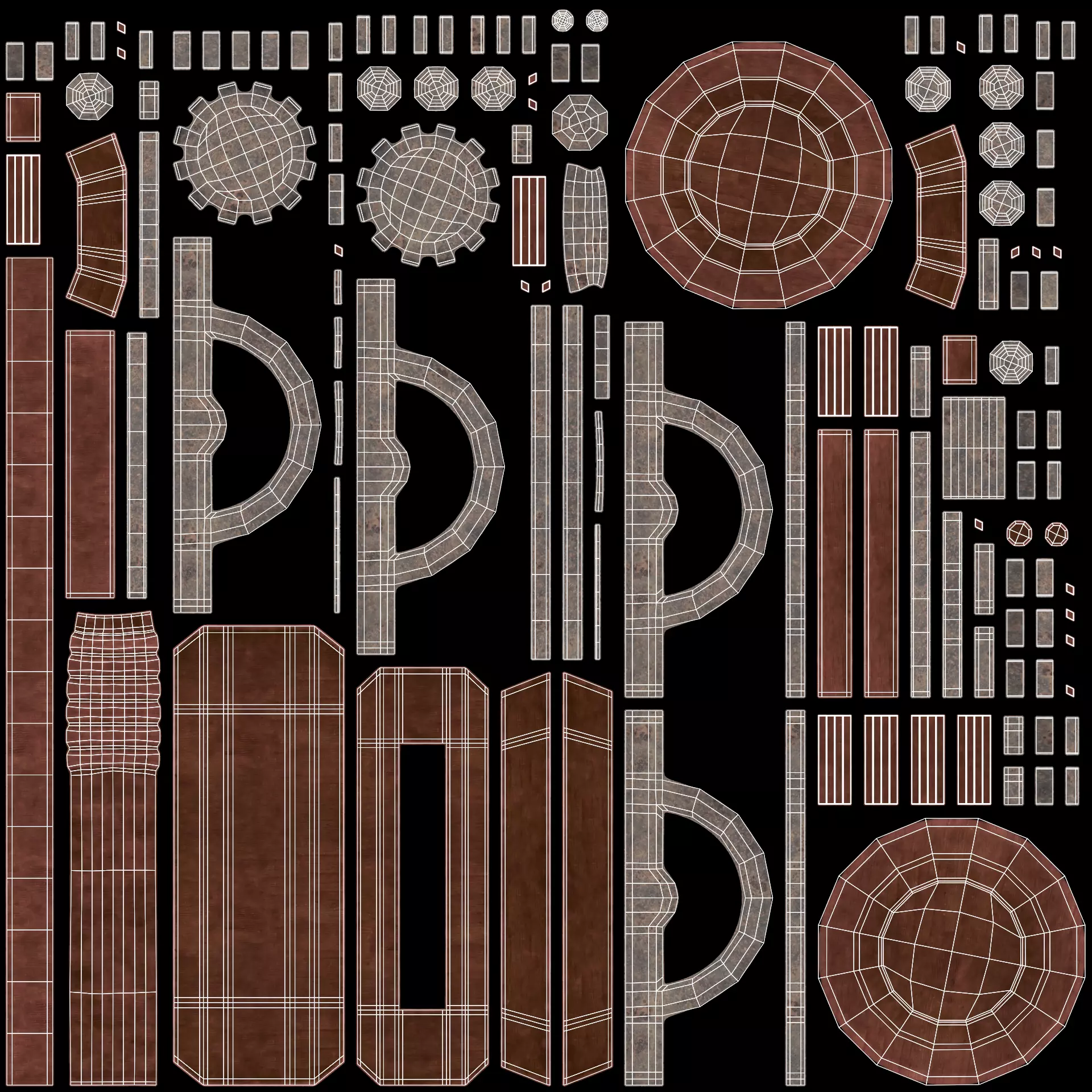 Rusty Lever - Rigged Low-poly 3D model_8