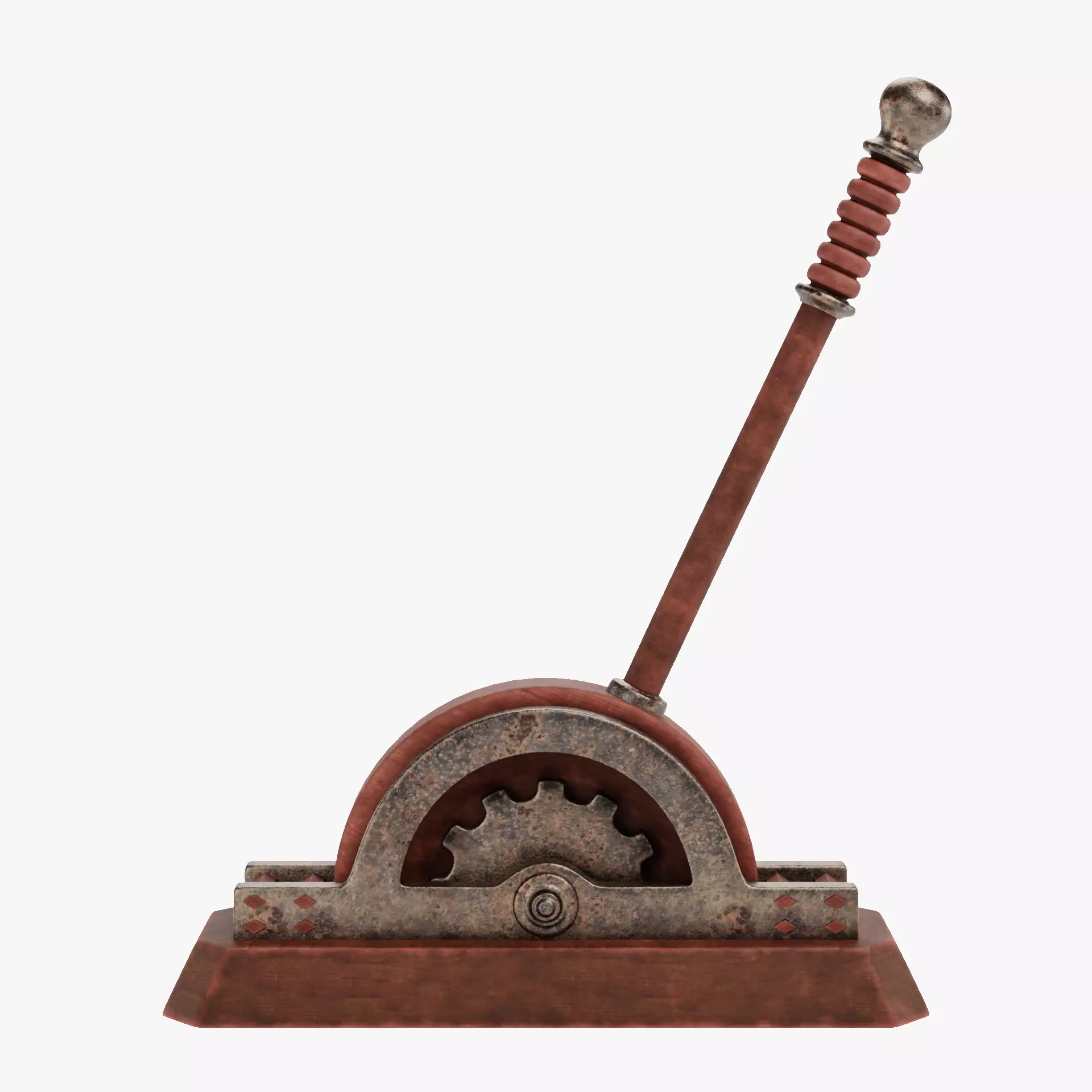 Rusty Lever - Rigged Low-poly 3D model_13