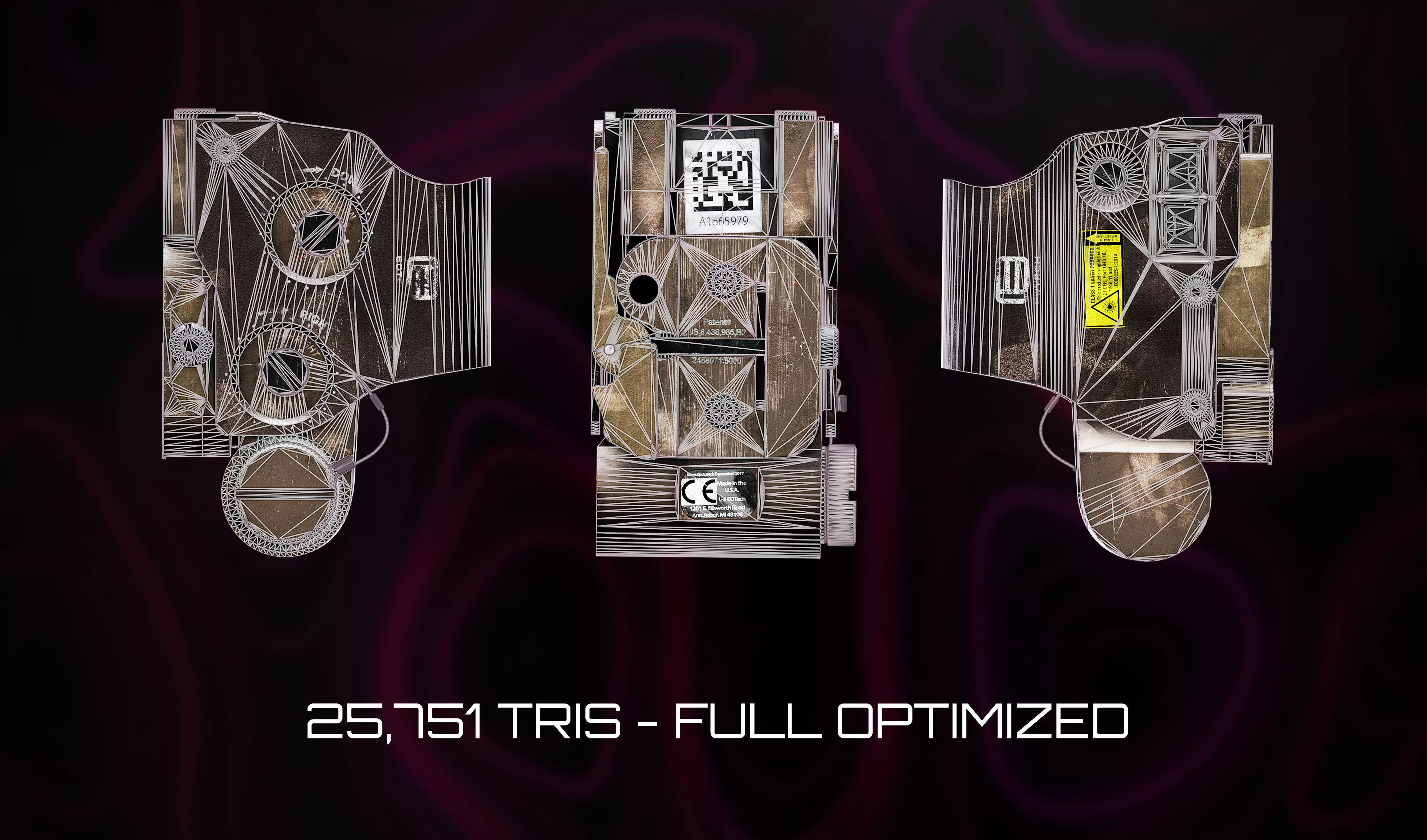 EOTECH HWS TAN EXPS3 DCR Low-poly 3D model_16