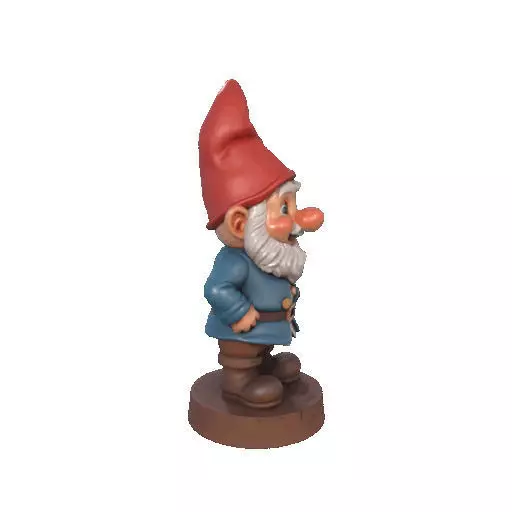 2569Fairy Tale Gnome  Color Full  Body Figurine on Base 3D print model_14