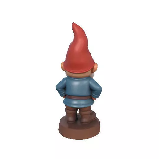 2569Fairy Tale Gnome  Color Full  Body Figurine on Base 3D print model_22