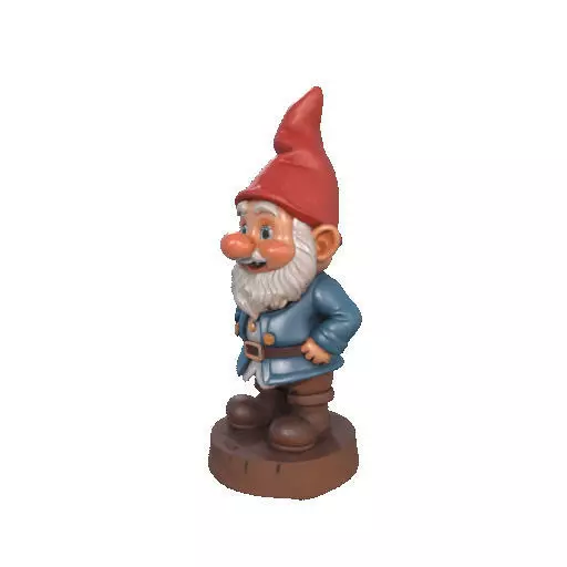2569Fairy Tale Gnome  Color Full  Body Figurine on Base 3D print model_34