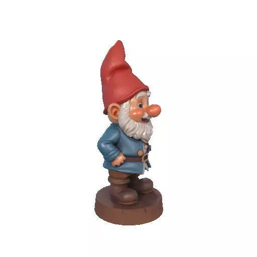 2569Fairy Tale Gnome  Color Full  Body Figurine on Base 3D print model_13
