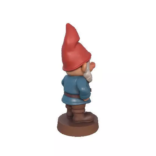 2569Fairy Tale Gnome  Color Full  Body Figurine on Base 3D print model_18