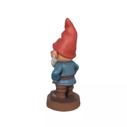 2569Fairy Tale Gnome  Color Full  Body Figurine on Base 3D print model_27