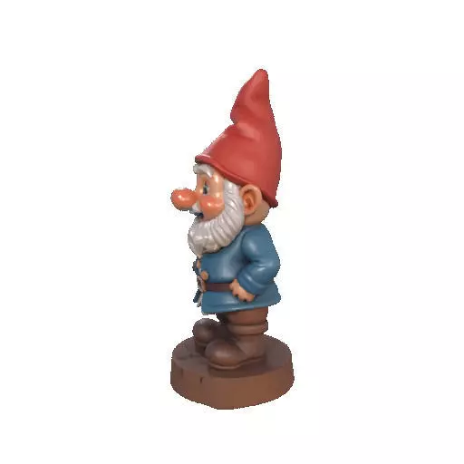 2569Fairy Tale Gnome  Color Full  Body Figurine on Base 3D print model_32