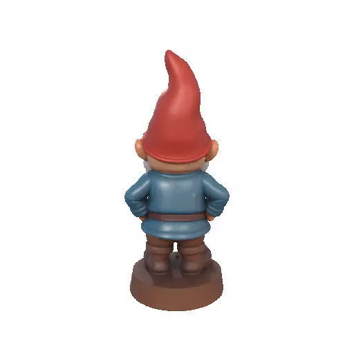 2569Fairy Tale Gnome  Color Full  Body Figurine on Base 3D print model_23