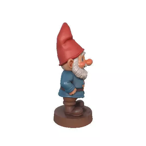 2569Fairy Tale Gnome  Color Full  Body Figurine on Base 3D print model_15