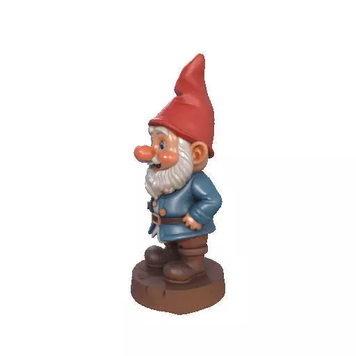 2569Fairy Tale Gnome  Color Full  Body Figurine on Base 3D print model_33