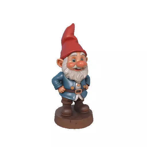 2569Fairy Tale Gnome  Color Full  Body Figurine on Base 3D print model_10