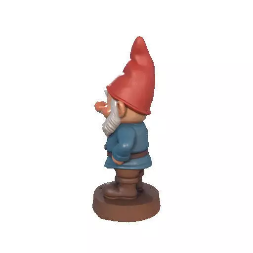 2569Fairy Tale Gnome  Color Full  Body Figurine on Base 3D print model_29