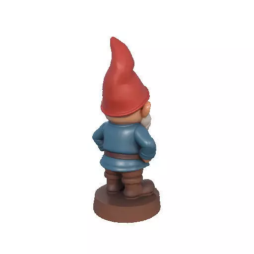 2569Fairy Tale Gnome  Color Full  Body Figurine on Base 3D print model_20