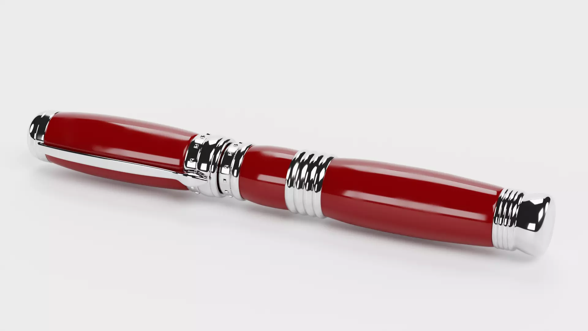 Luxury Fountain Pen V2 Low-poly 3D model_5