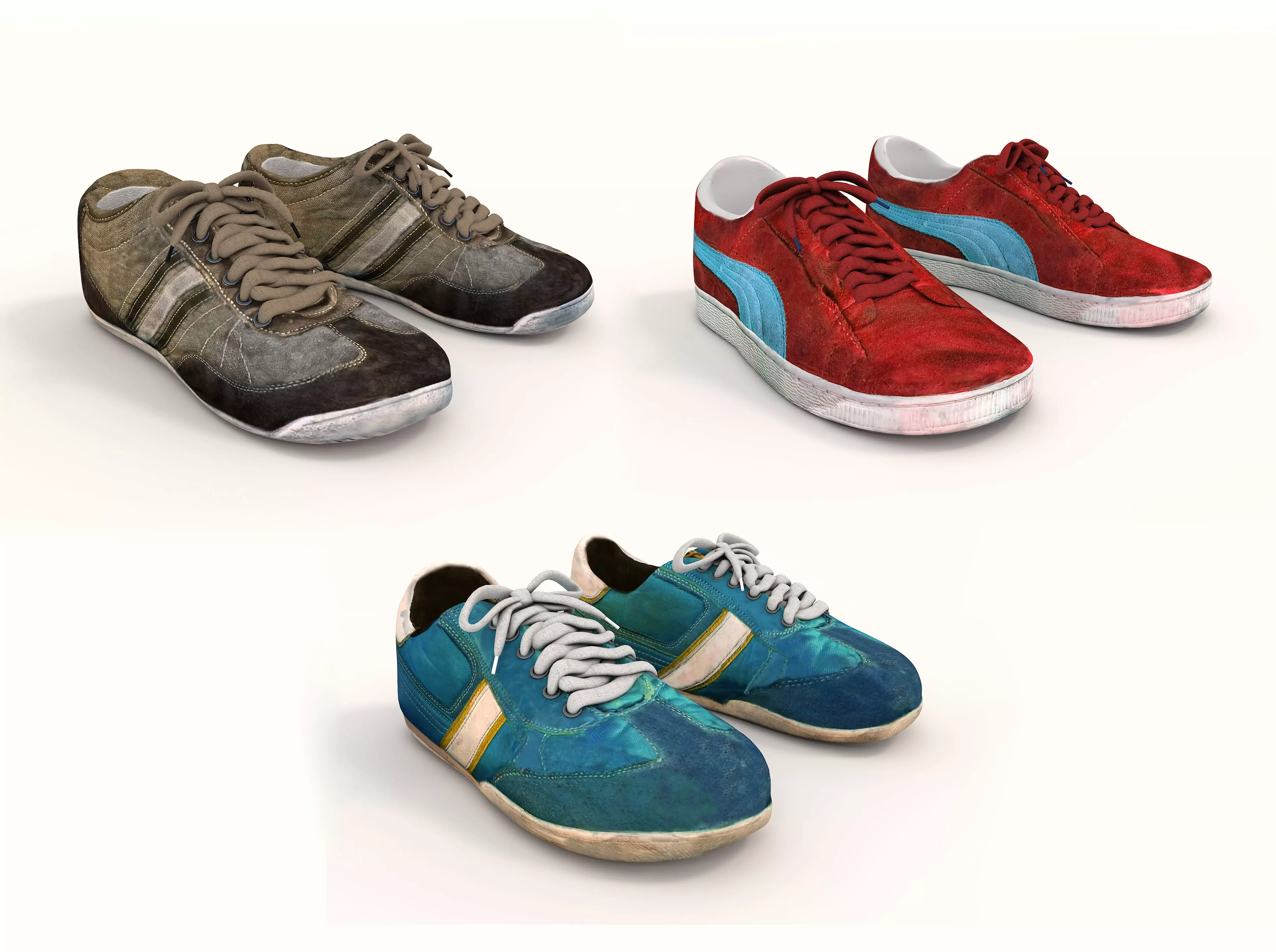 Sport Shoes Collection 3D model_0