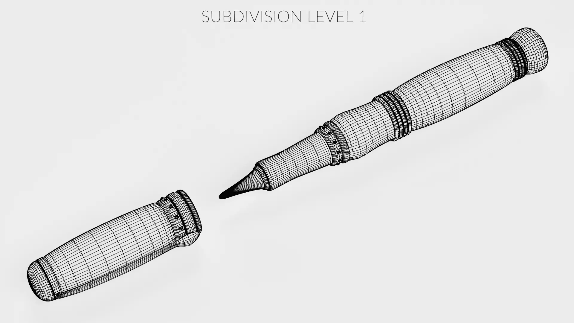 Luxury Ballpoint Pen V4 Low-poly 3D model_8
