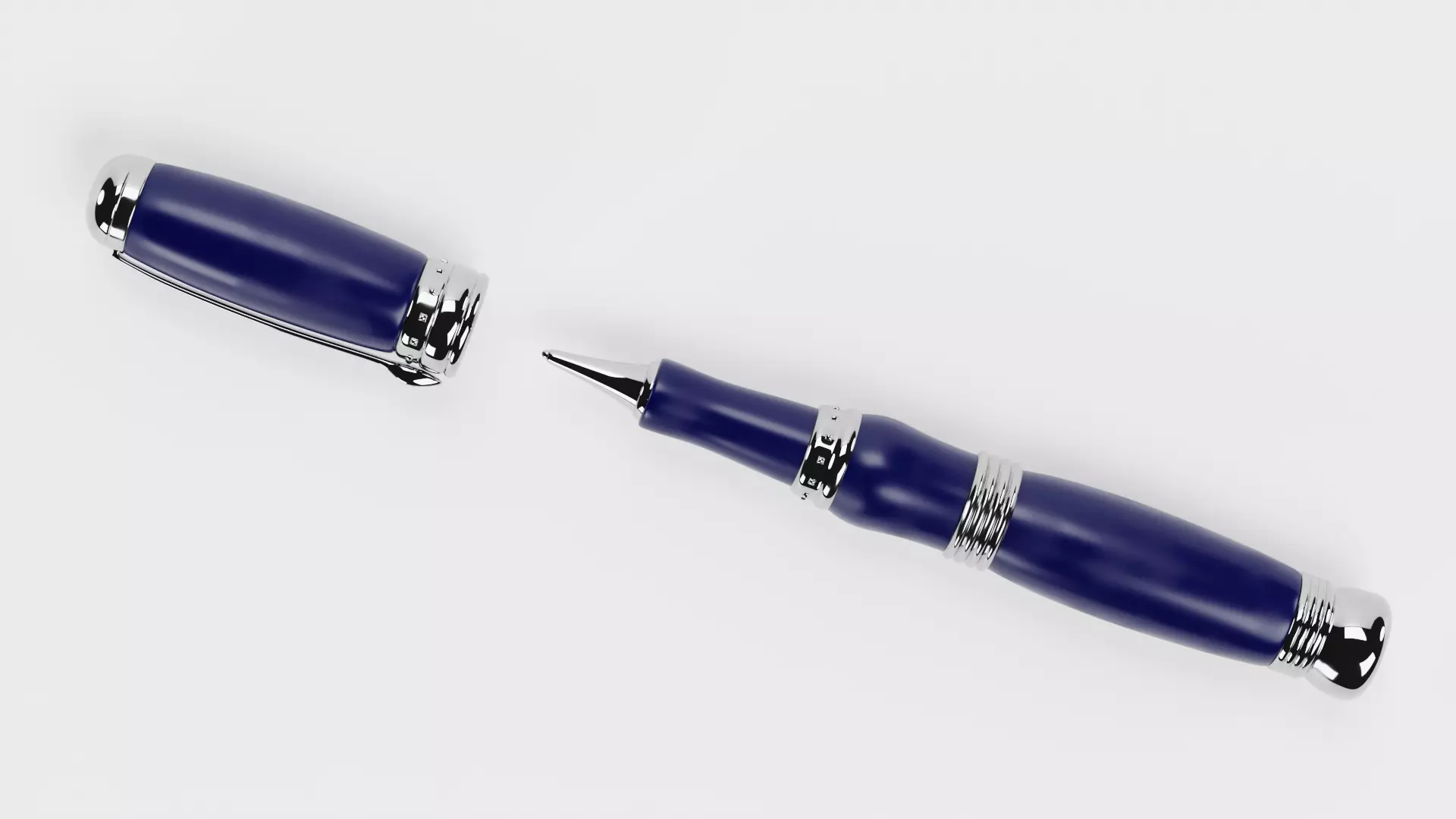 Luxury Ballpoint Pen V4 Low-poly 3D model_2