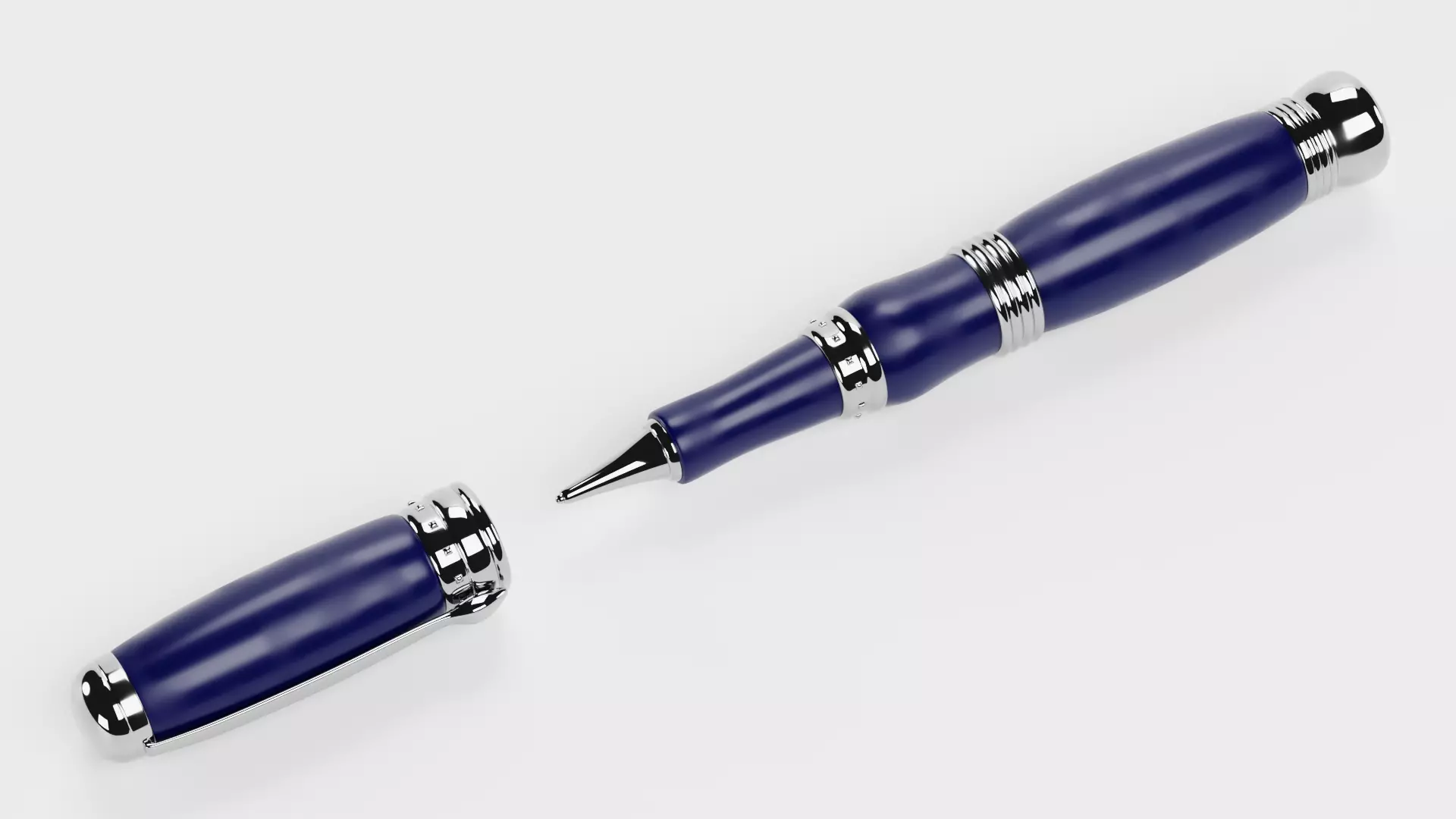 Luxury Ballpoint Pen V4 Low-poly 3D model_0