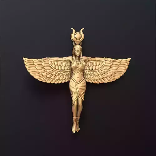 Isis Egyptian Goddess Pendant v6
