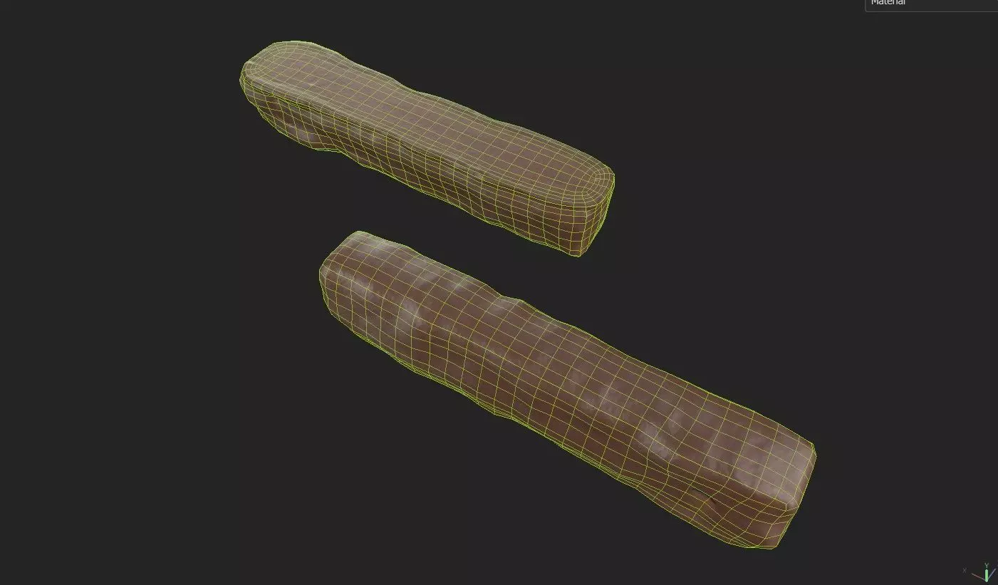 Chocolate Bar M01 Low-poly 3D model_6