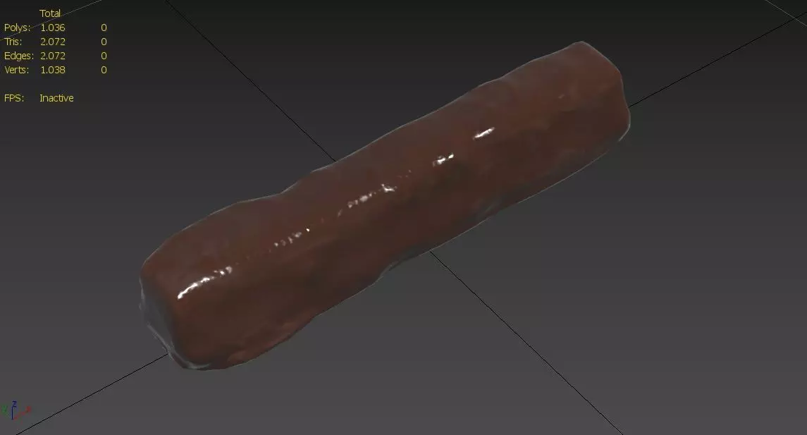 Chocolate Bar M01 Low-poly 3D model_2