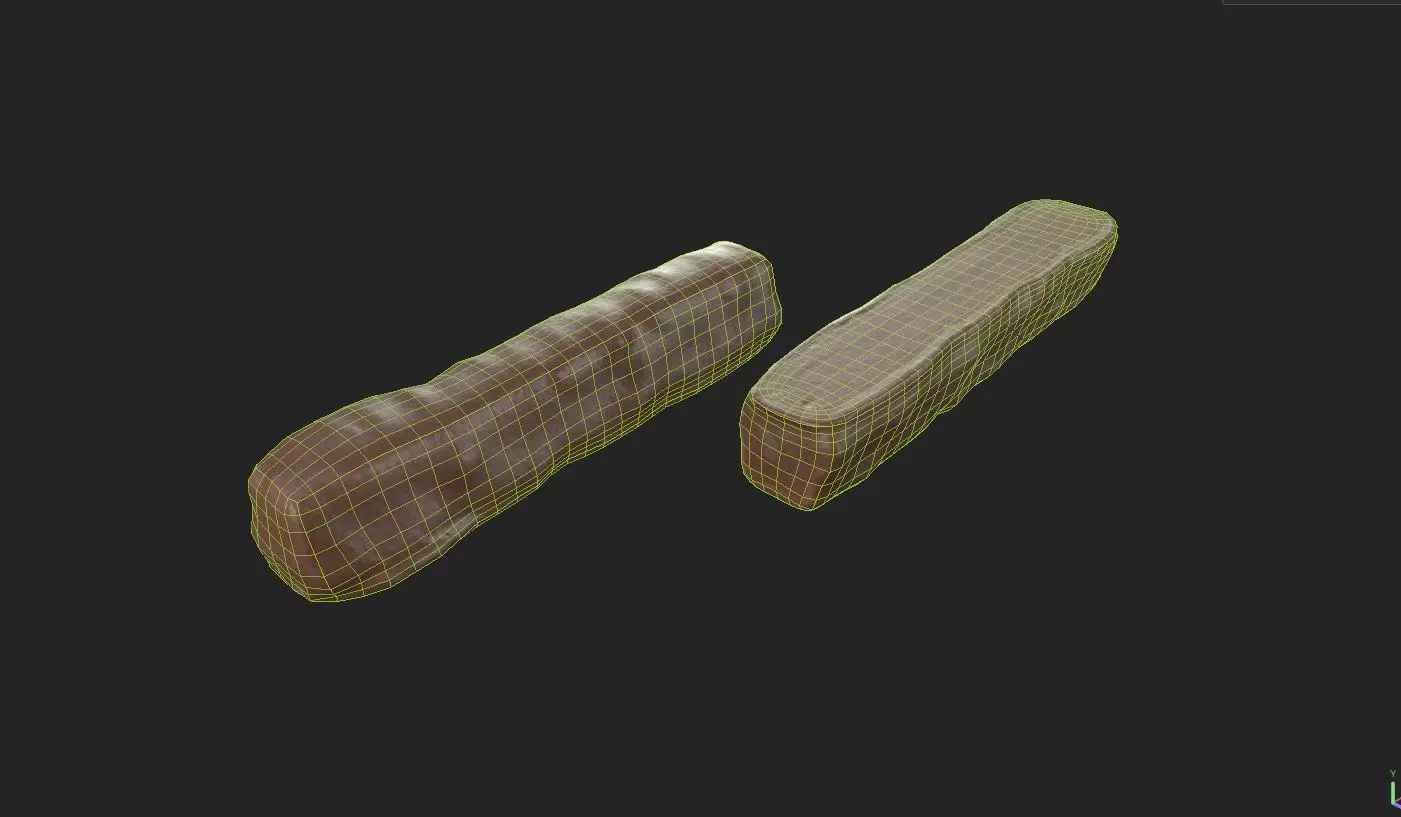 Chocolate Bar M01 Low-poly 3D model_1