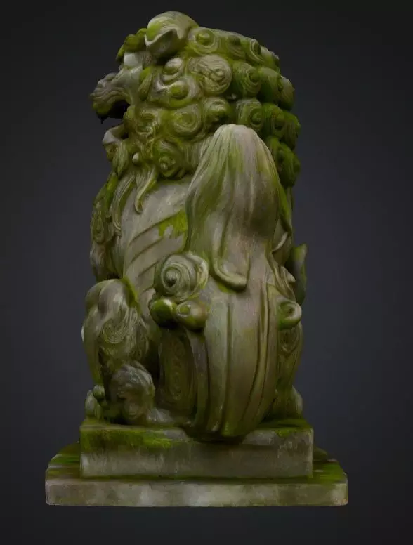 Realistic Japanese Komainu Guardian Lion-Dog 3D Model 3D model_3