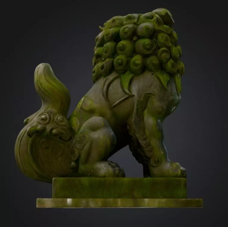 Realistic Japanese Komainu Guardian Lion-Dog 3D Model 3D model_5