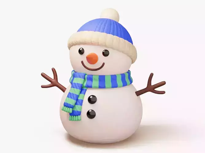 Winter Snowman 3D model