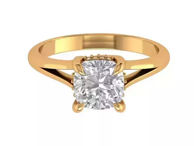 Sqaure Cushion Engagement Ring 