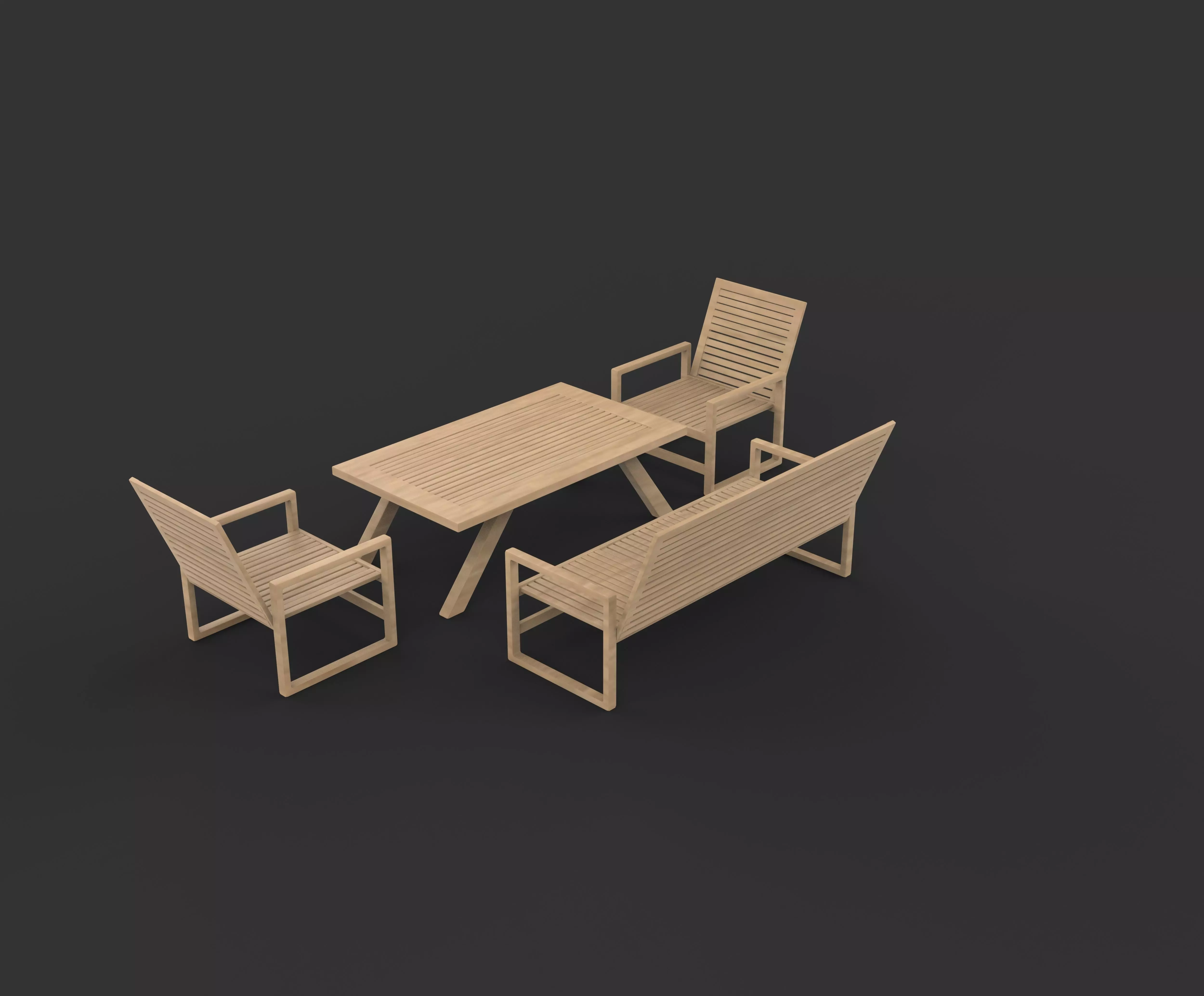  Outdoor Set  3D model_11