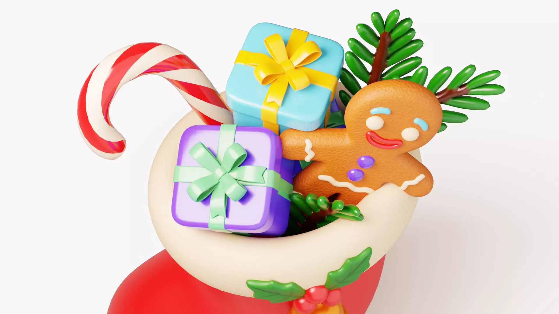 Christmas Stocking 3D model_5