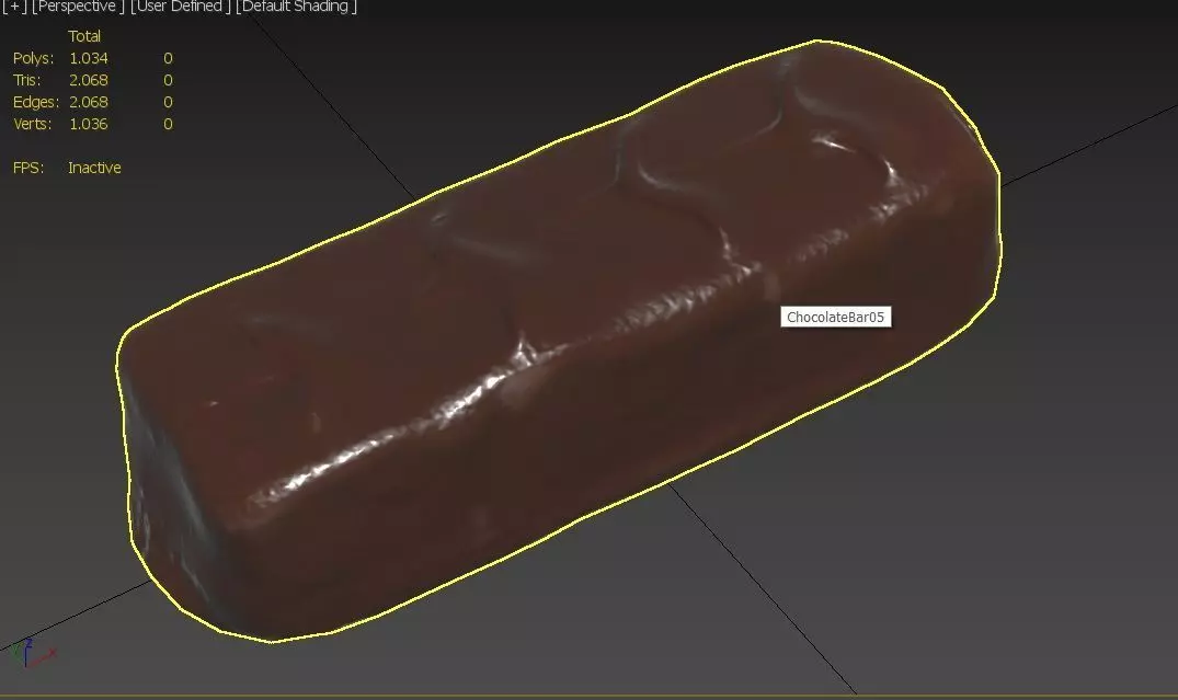 Chocolate Bar M05 Low-poly 3D model_2