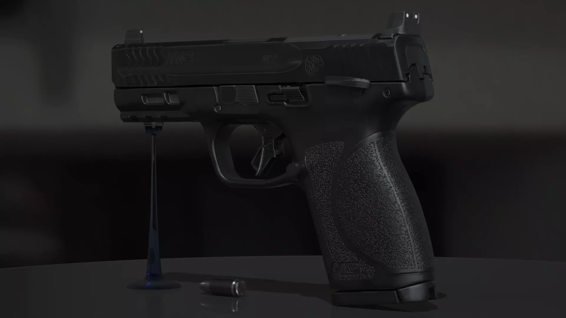 Smith  Wesson MP M2 0- 9mm Low-poly 3D model_4