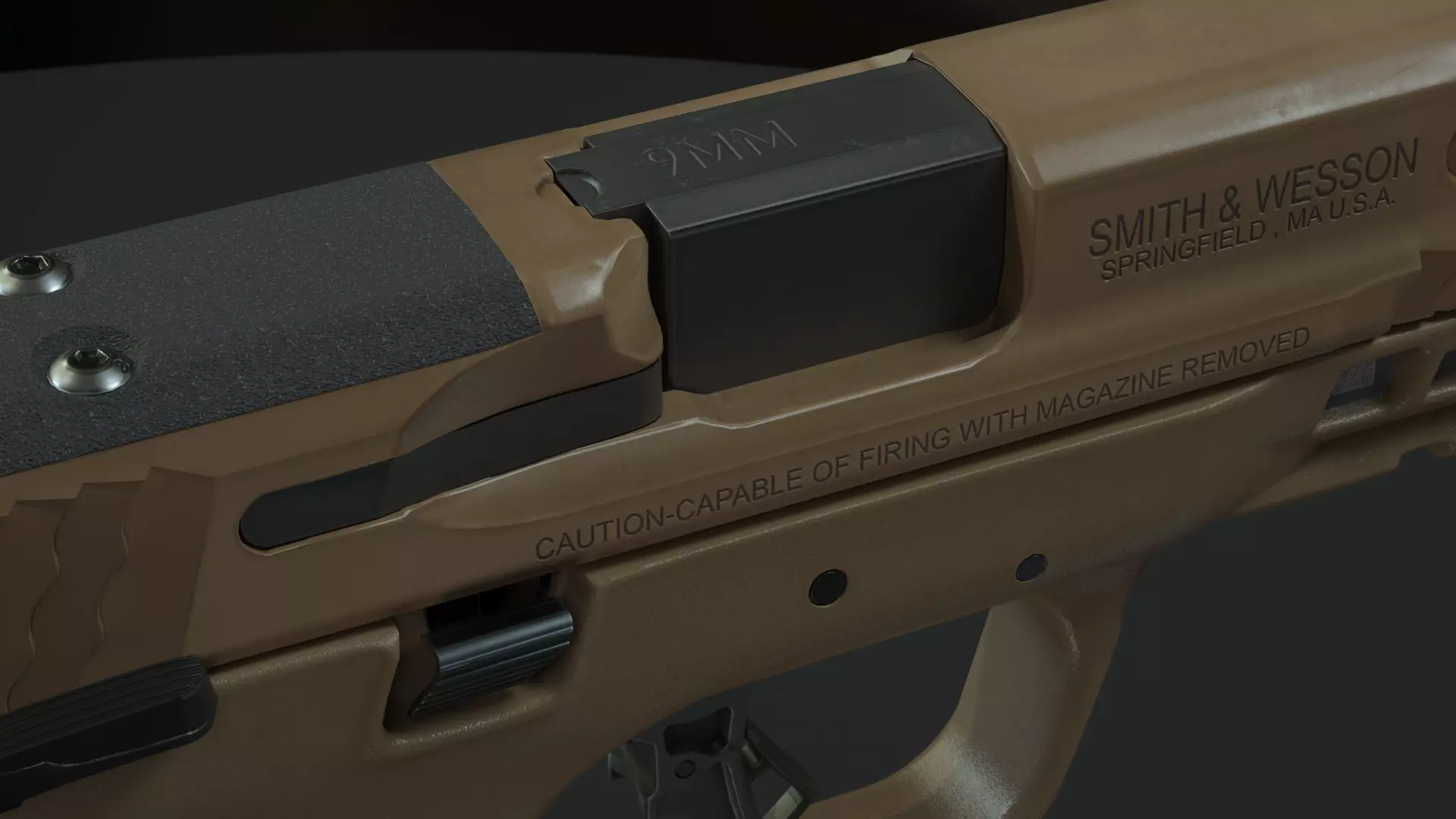 Smith  Wesson MP M2 0- 9mm Low-poly 3D model_10
