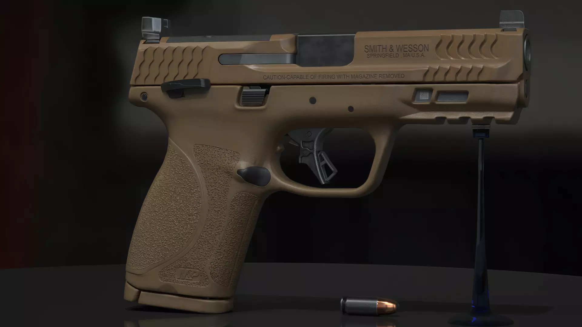 Smith  Wesson MP M2 0- 9mm Low-poly 3D model_0