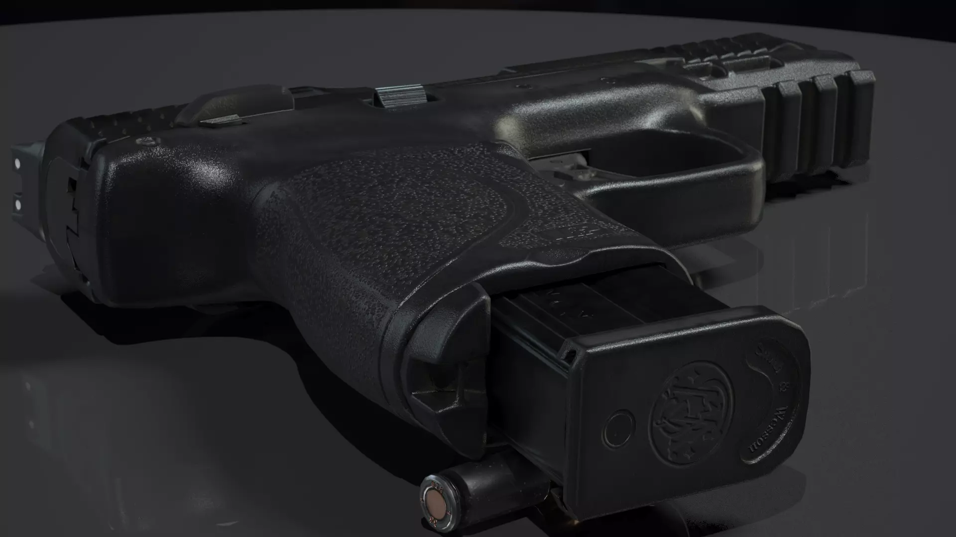 Smith  Wesson MP M2 0- 9mm Low-poly 3D model_11