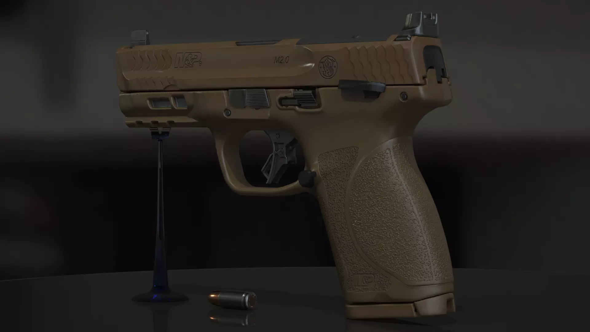 Smith  Wesson MP M2 0- 9mm Low-poly 3D model_3