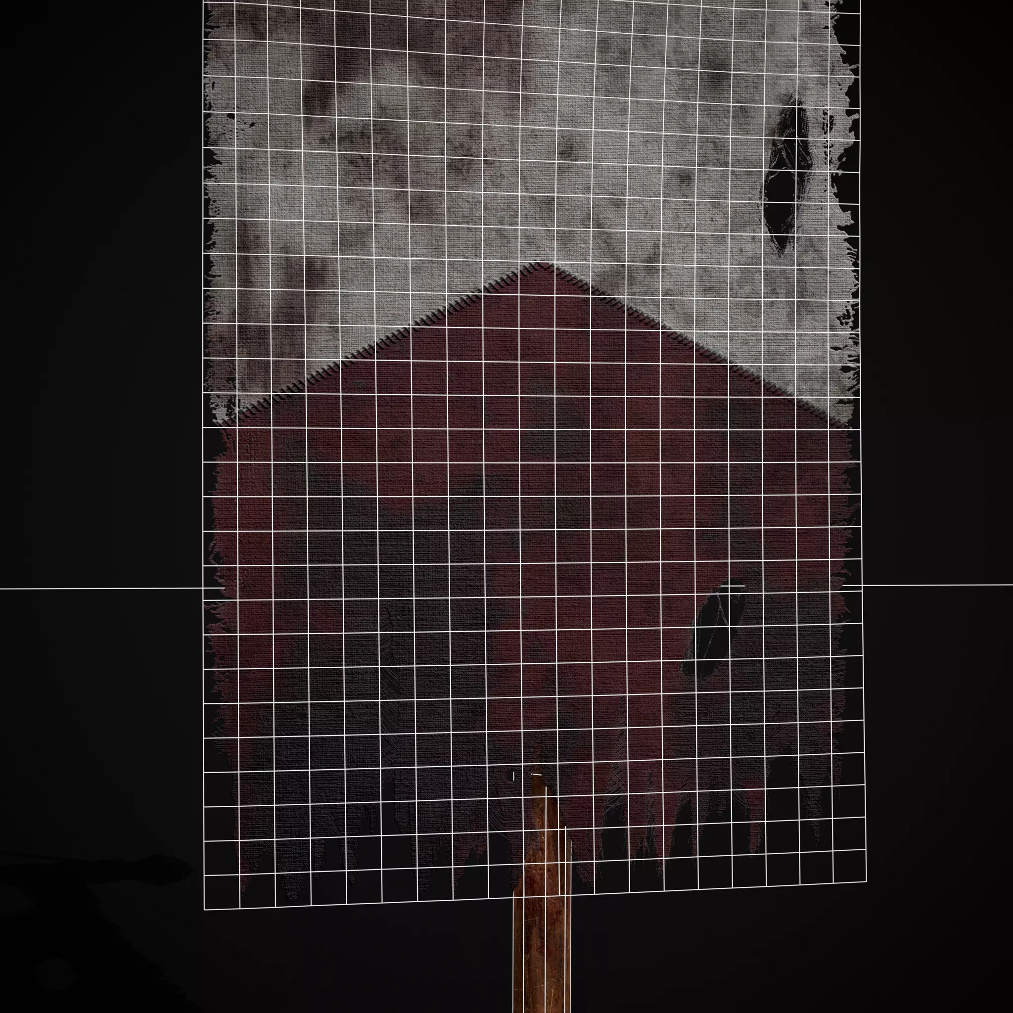  WR Torn War Banner Low-poly 3D model_8