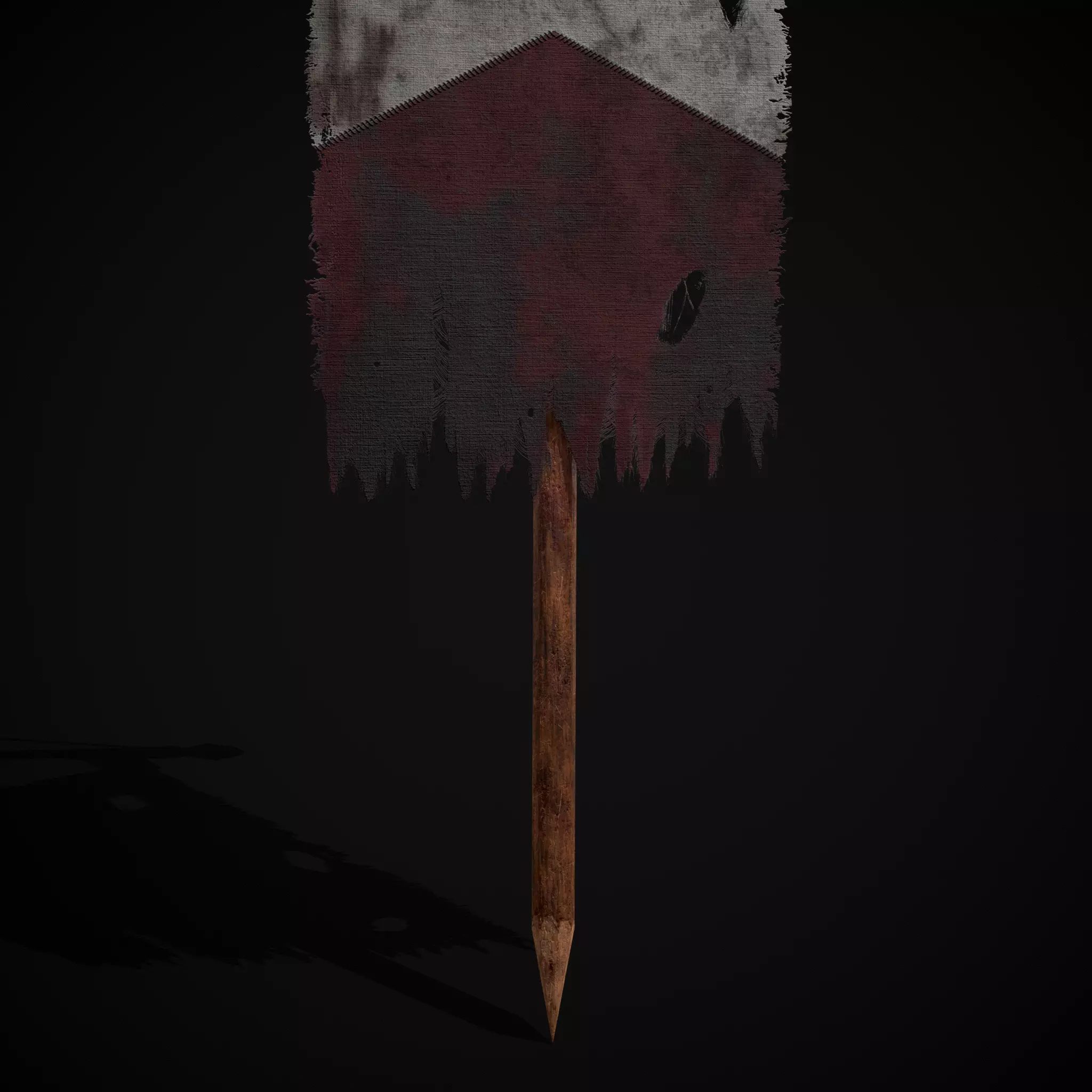  WR Torn War Banner Low-poly 3D model_9
