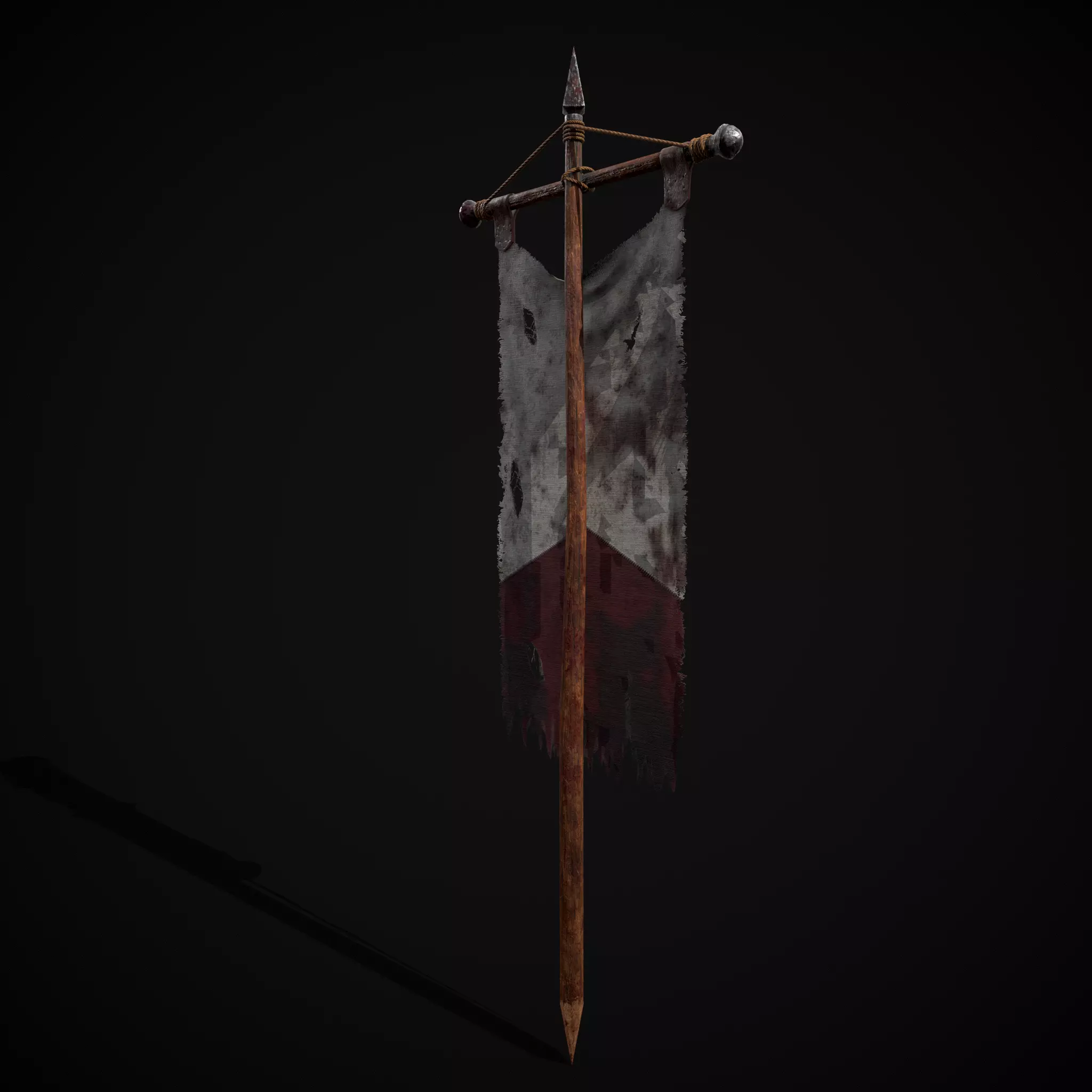  WR Torn War Banner Low-poly 3D model_19