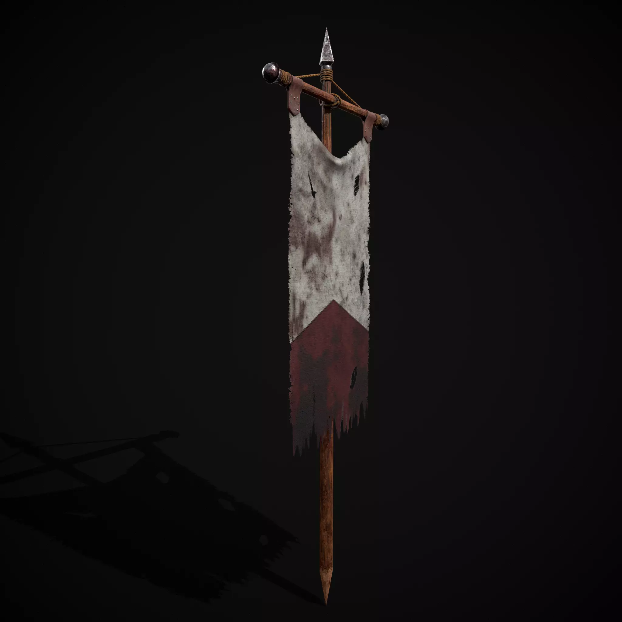  WR Torn War Banner Low-poly 3D model_17