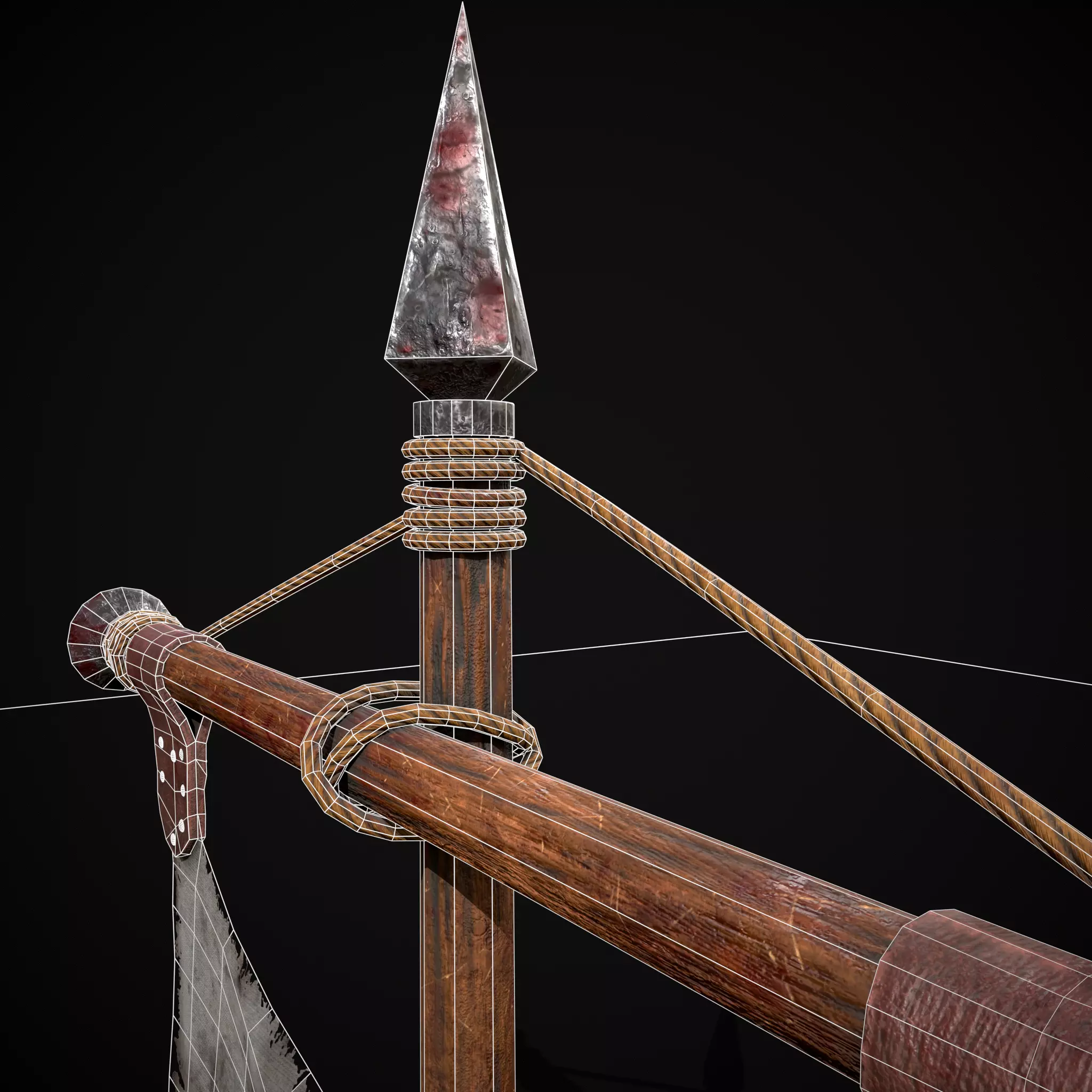  WR Torn War Banner Low-poly 3D model_16