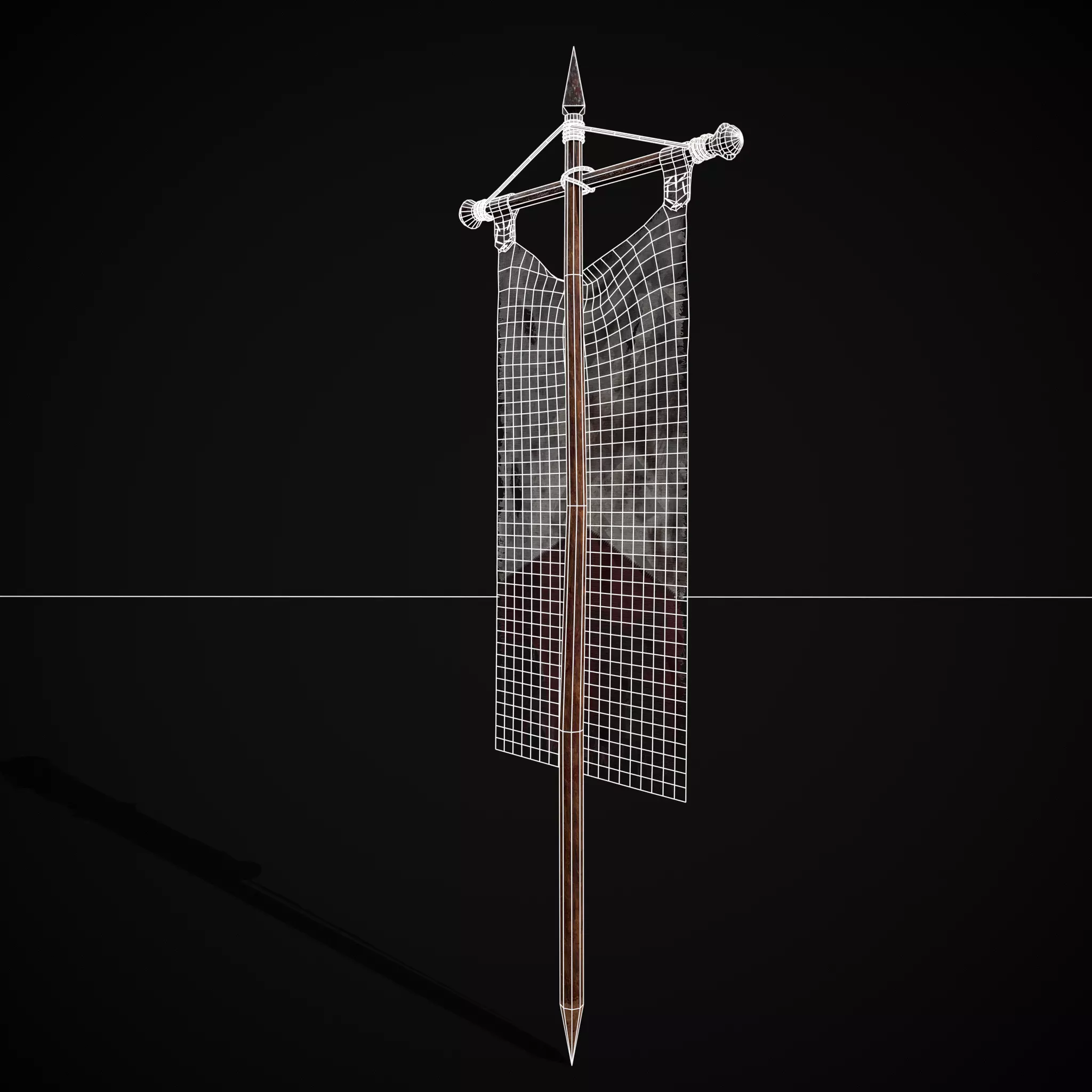  WR Torn War Banner Low-poly 3D model_20