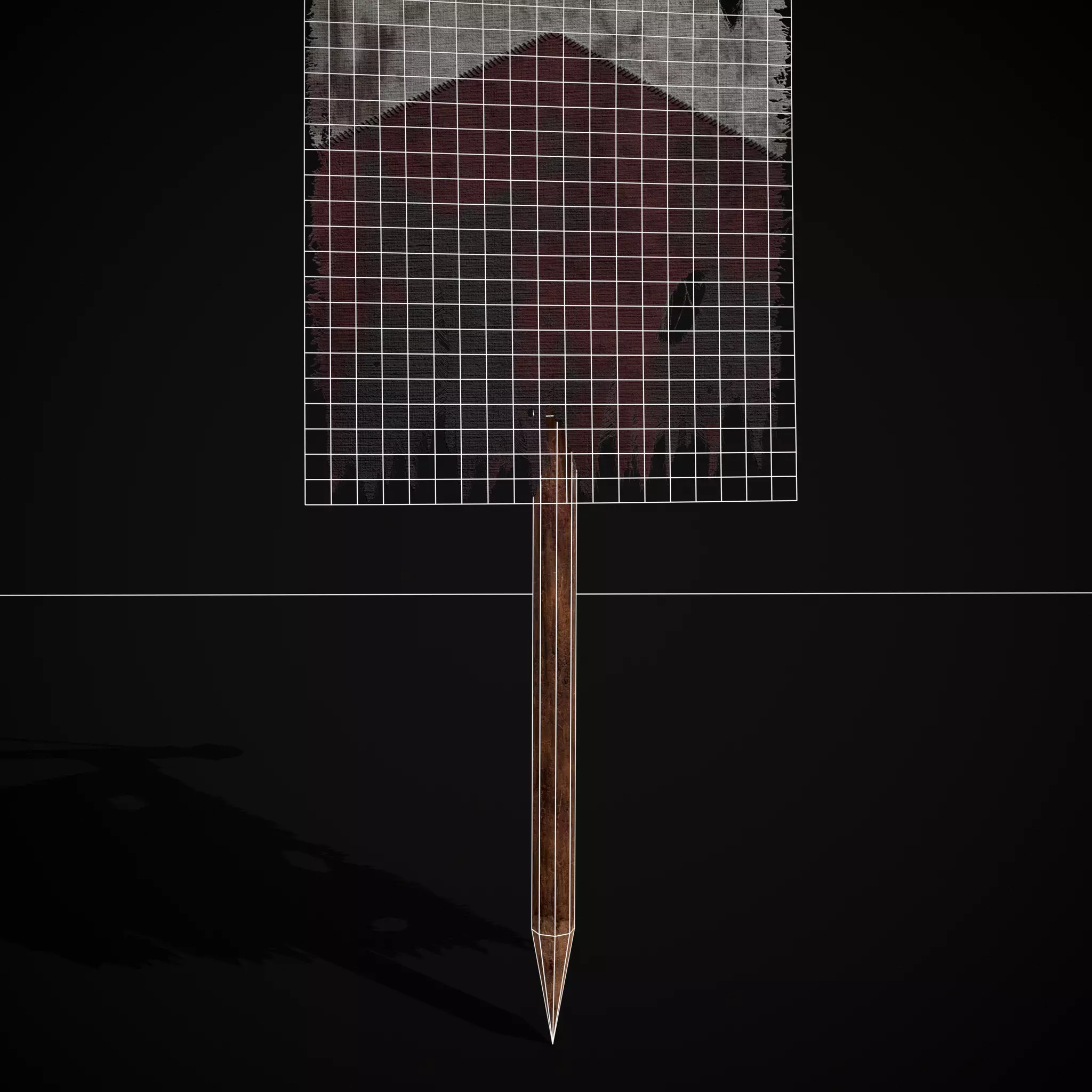 WR Torn War Banner Low-poly 3D model_10