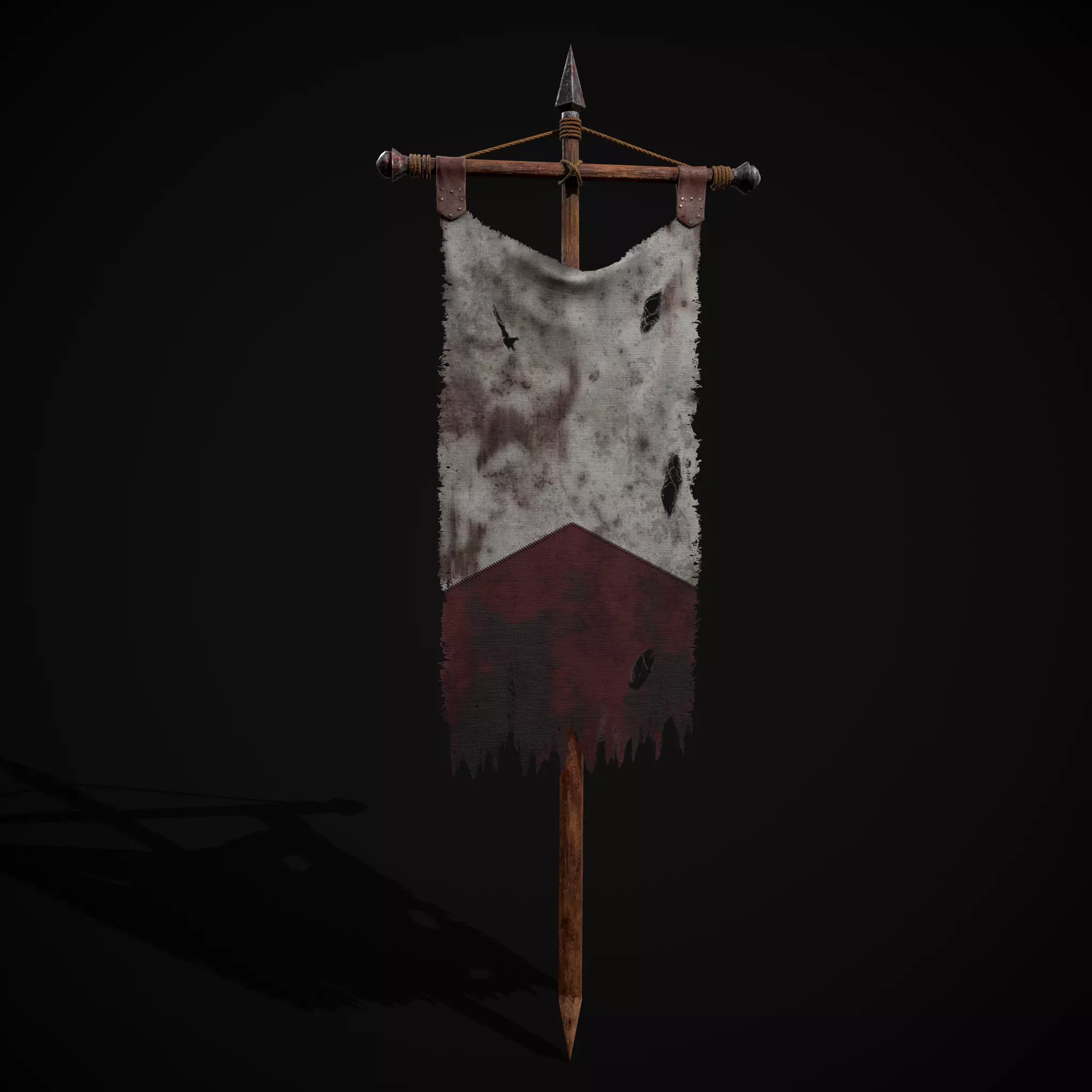  WR Torn War Banner Low-poly 3D model_21