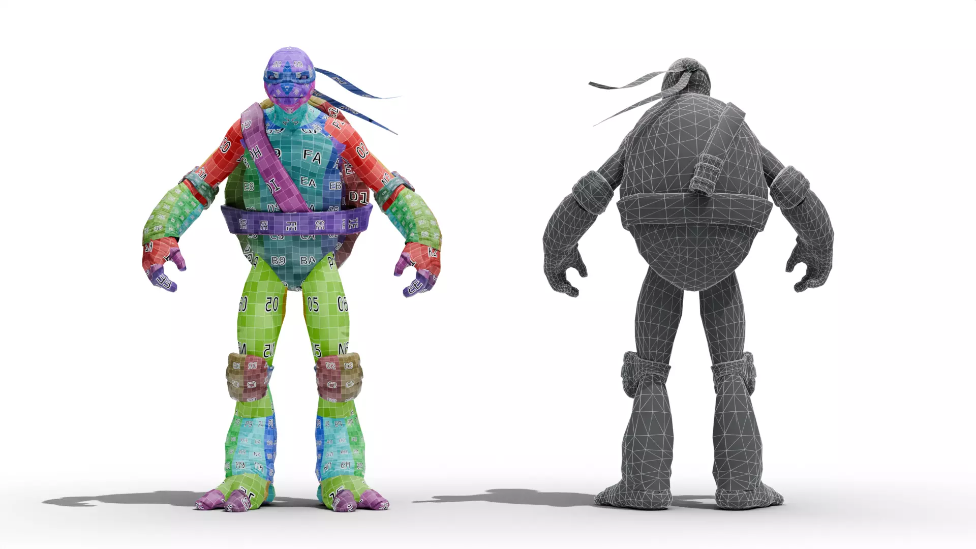 Donatello - TMNT Low-poly 3D model_11