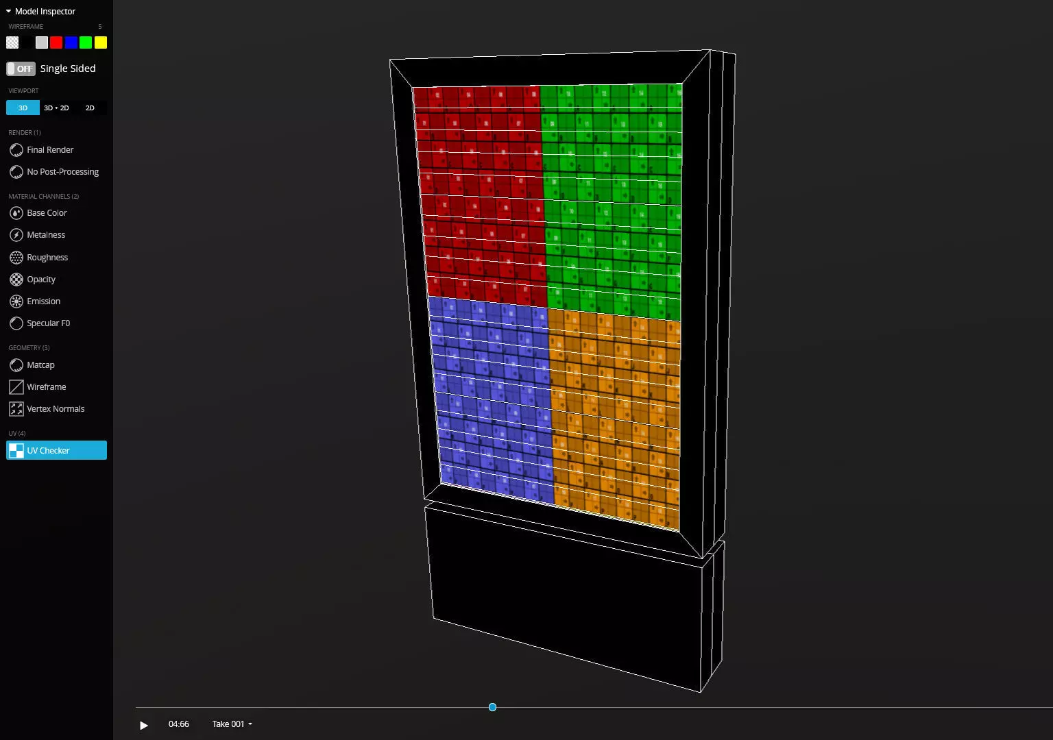 Outdoor Advertising Light Box  Low-poly 3D model_4